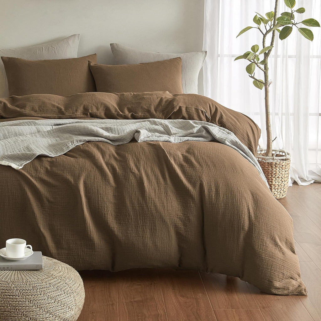 EVERGRACE Tencel Lyocell Juego de funda de edredón refrescante Tamaño Queen 3 piezas, 100% fibra de eucalipto Lyocell natural de Austria, Funda de edredón suave y sedosa de lujo con 2 fundas, Verde salvia brumosa, 90"x90"