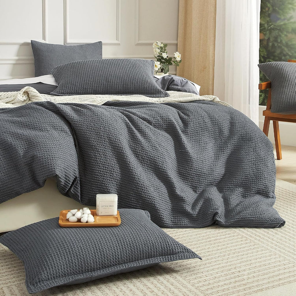 EVERGRACE Tencel Lyocell Juego de funda de edredón refrescante Tamaño Queen 3 piezas, 100% fibra de eucalipto Lyocell natural de Austria, Funda de edredón suave y sedosa de lujo con 2 fundas, Verde salvia brumosa, 90"x90"